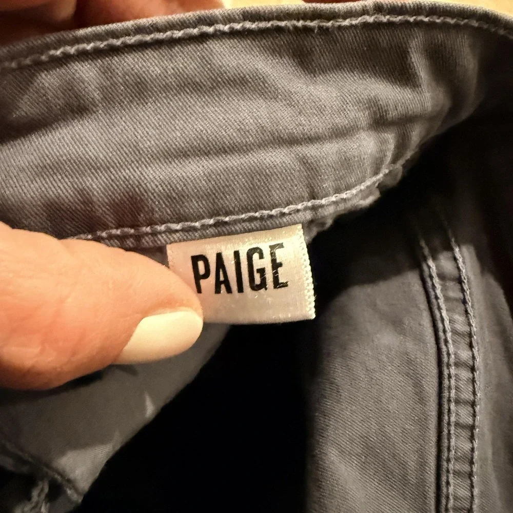 Paige Federal Jeans Mens 31 Gray Moon Shade Slim Straight Stretch Made USA